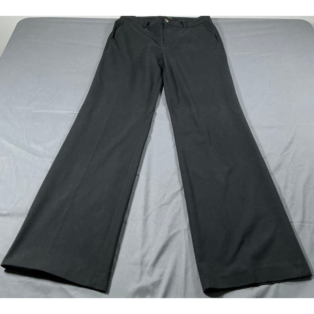 Lauren Ralph Lauren Andover Black Wide Leg Dress Pants Women 8 Trousers Workwear
